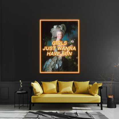 Monarchs Just Wanna Have Fun Artwork Neon Wall Signs