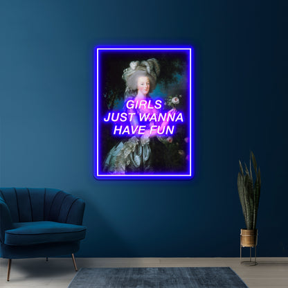 Monarchs Just Wanna Have Fun Artwork Neon Wall Signs