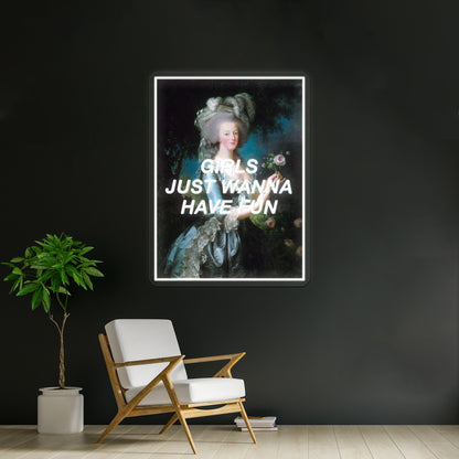 Monarchs Just Wanna Have Fun Artwork Neon Wall Signs