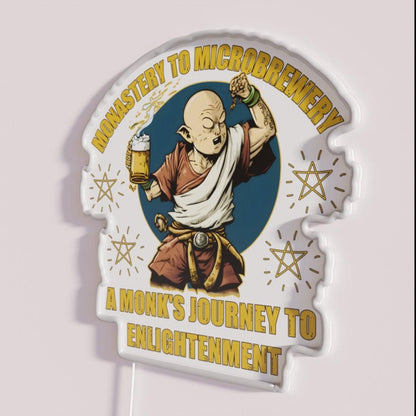Monastery To Microbrewery Drunken Monk Rgb Led Neon Sign - LED neon sign close-up detail
