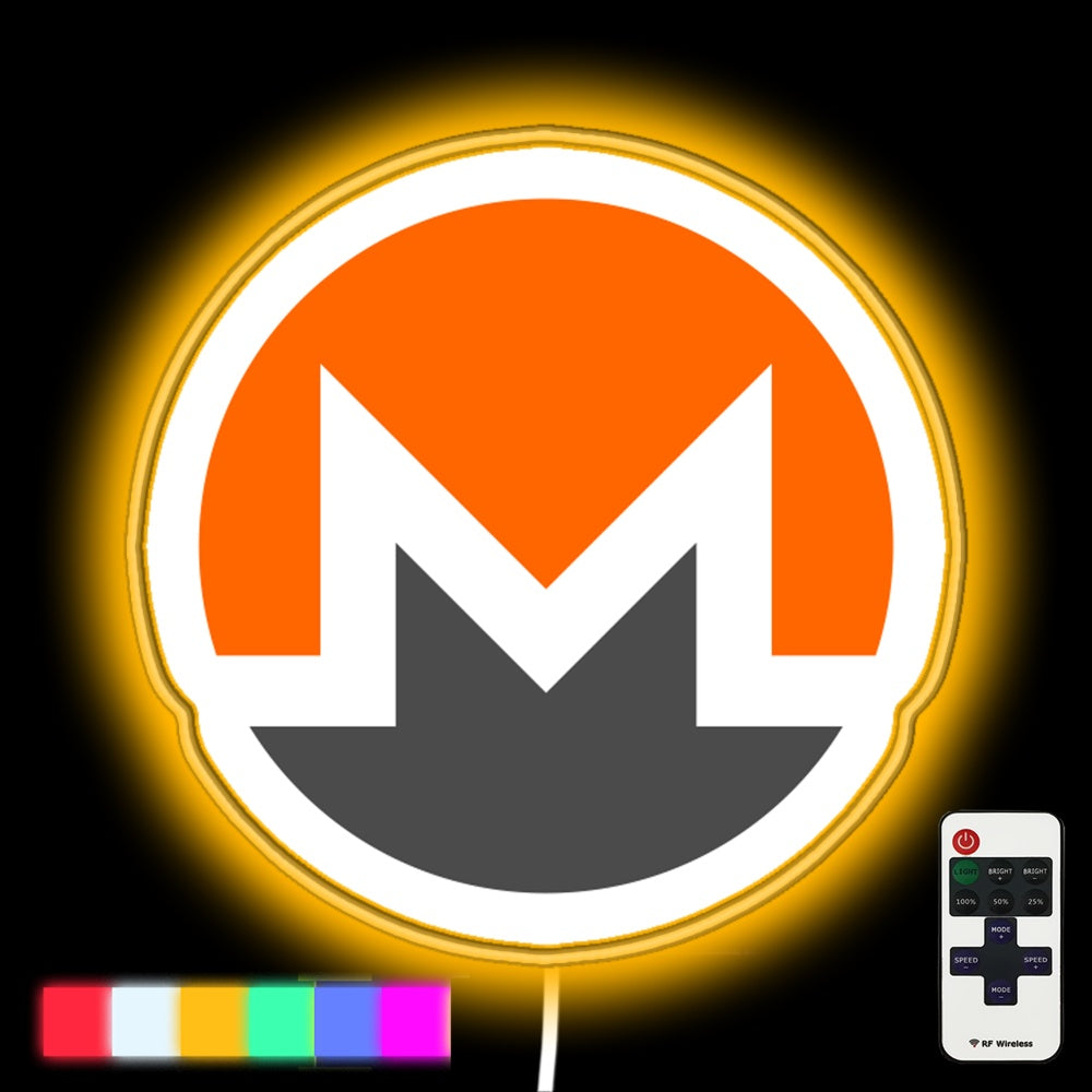Monero Coin Neon Gift Led Neon Sign - Custom LED neon sign front view
