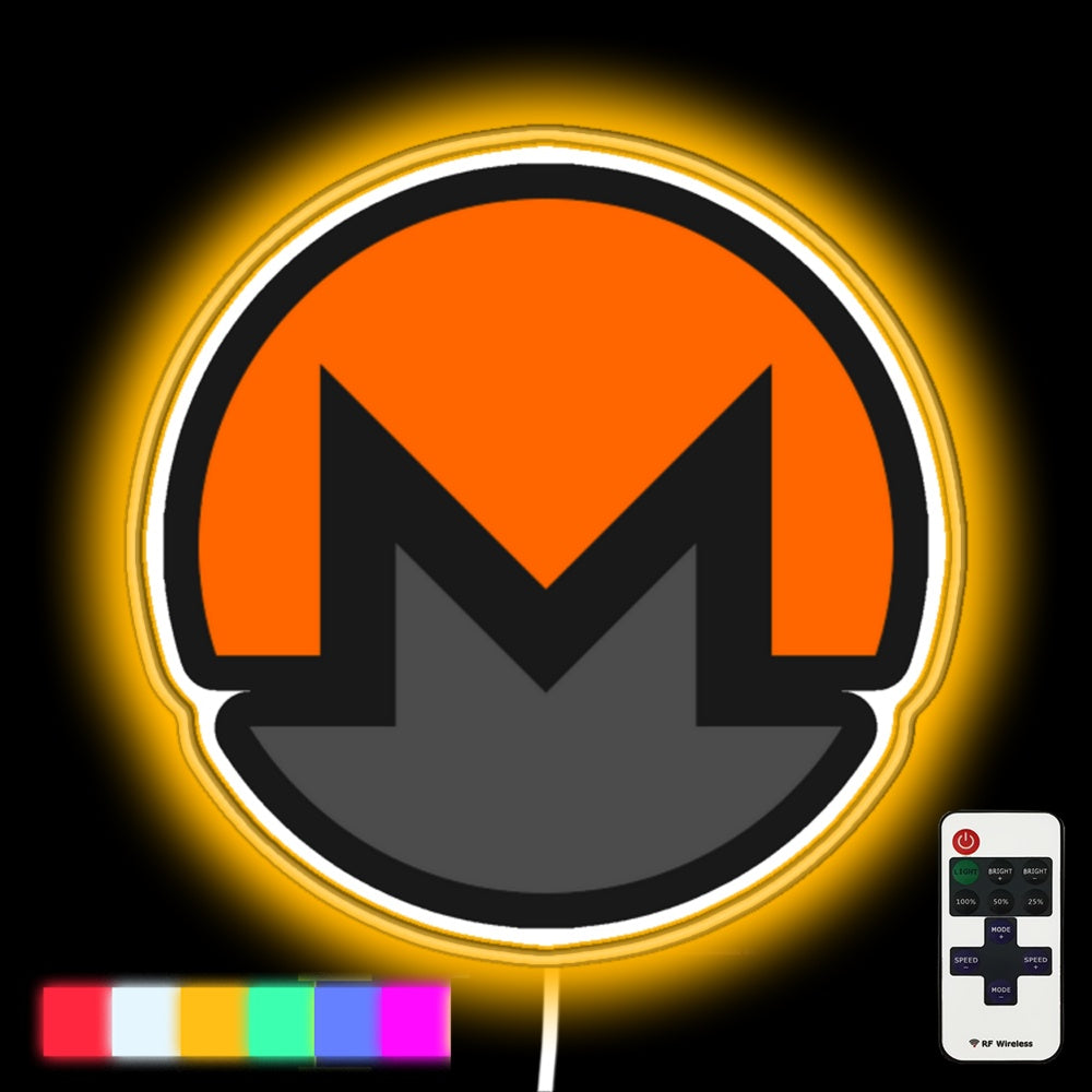 Monero Xmr Crypto Led Neon Sign - Custom LED neon sign front view