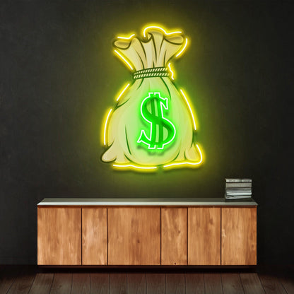Money Bag Led Neon Acrylic Artwork | Shineneon