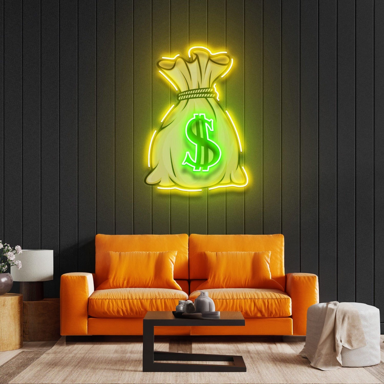 Money Bag Led Neon Acrylic Artwork | Shineneon