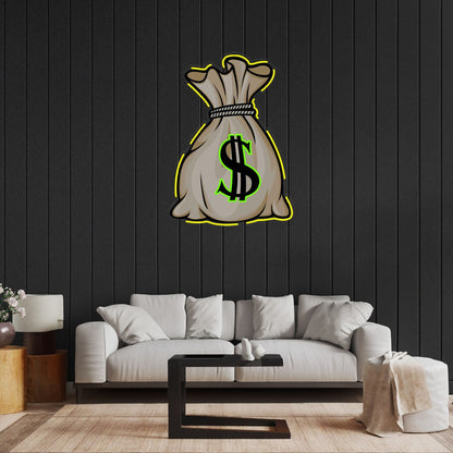 Money Bag Led Neon Acrylic Artwork | Shineneon
