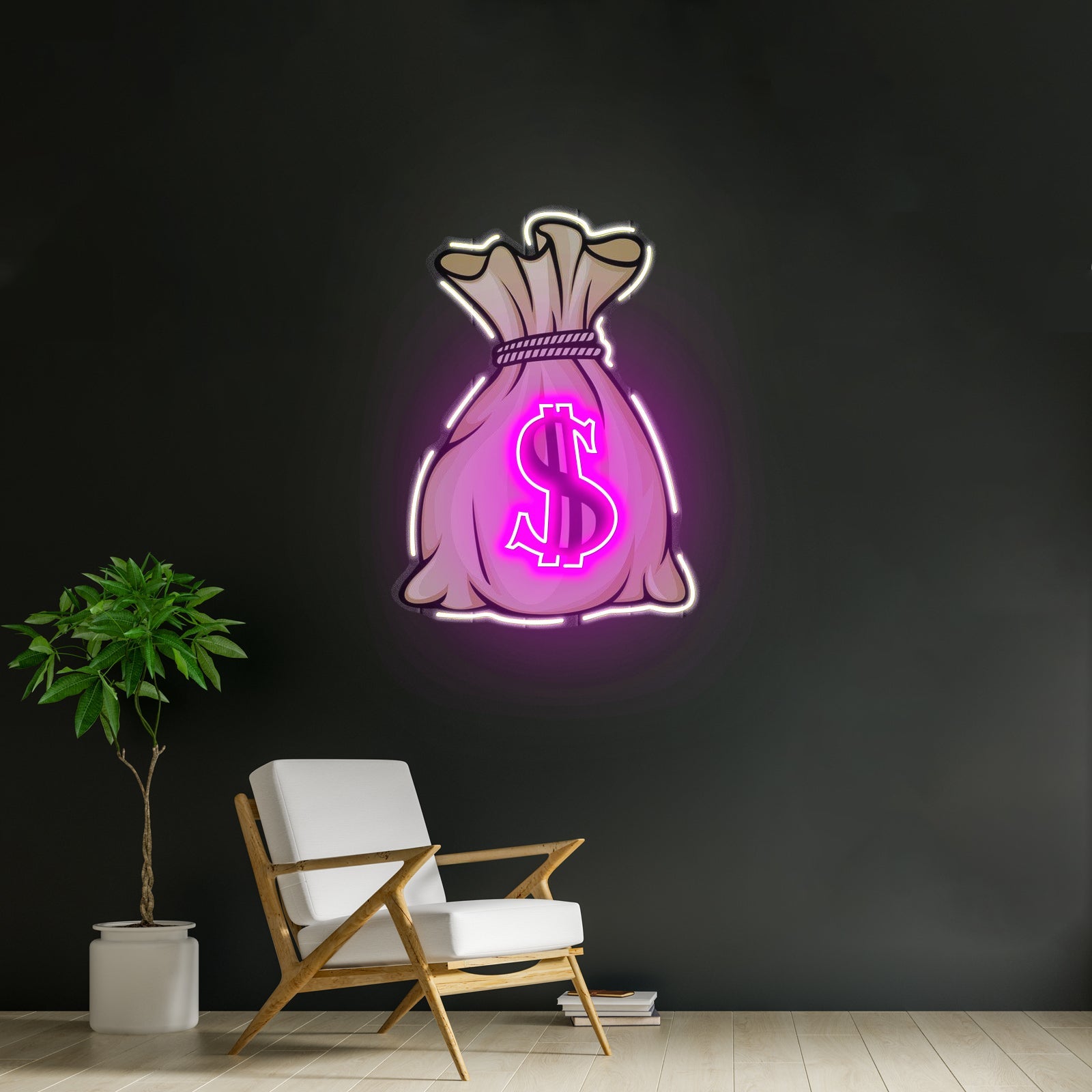 Money Bag Led Neon Artwork For Sale - Shineneon