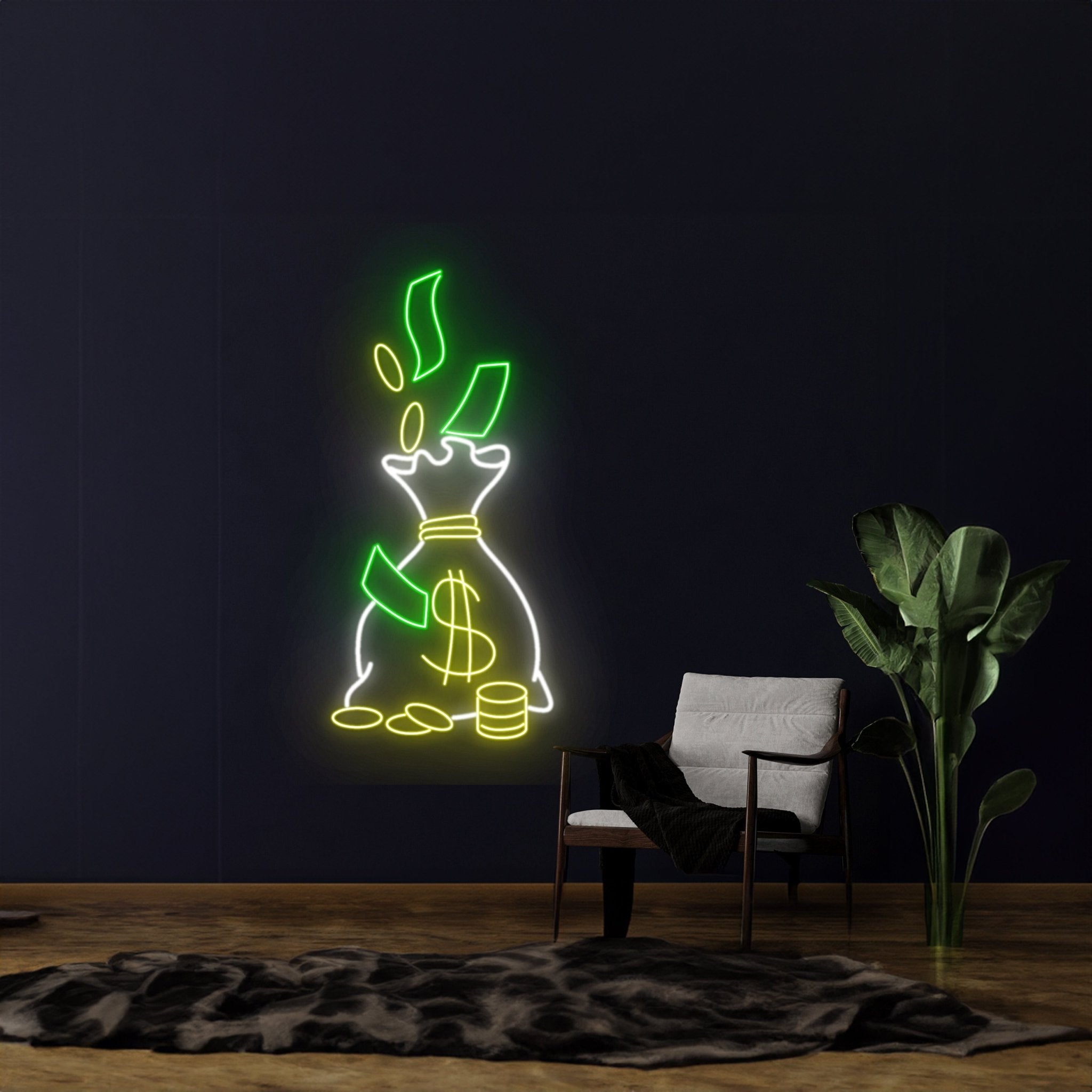 Money Bag Led Sign - Shineneon