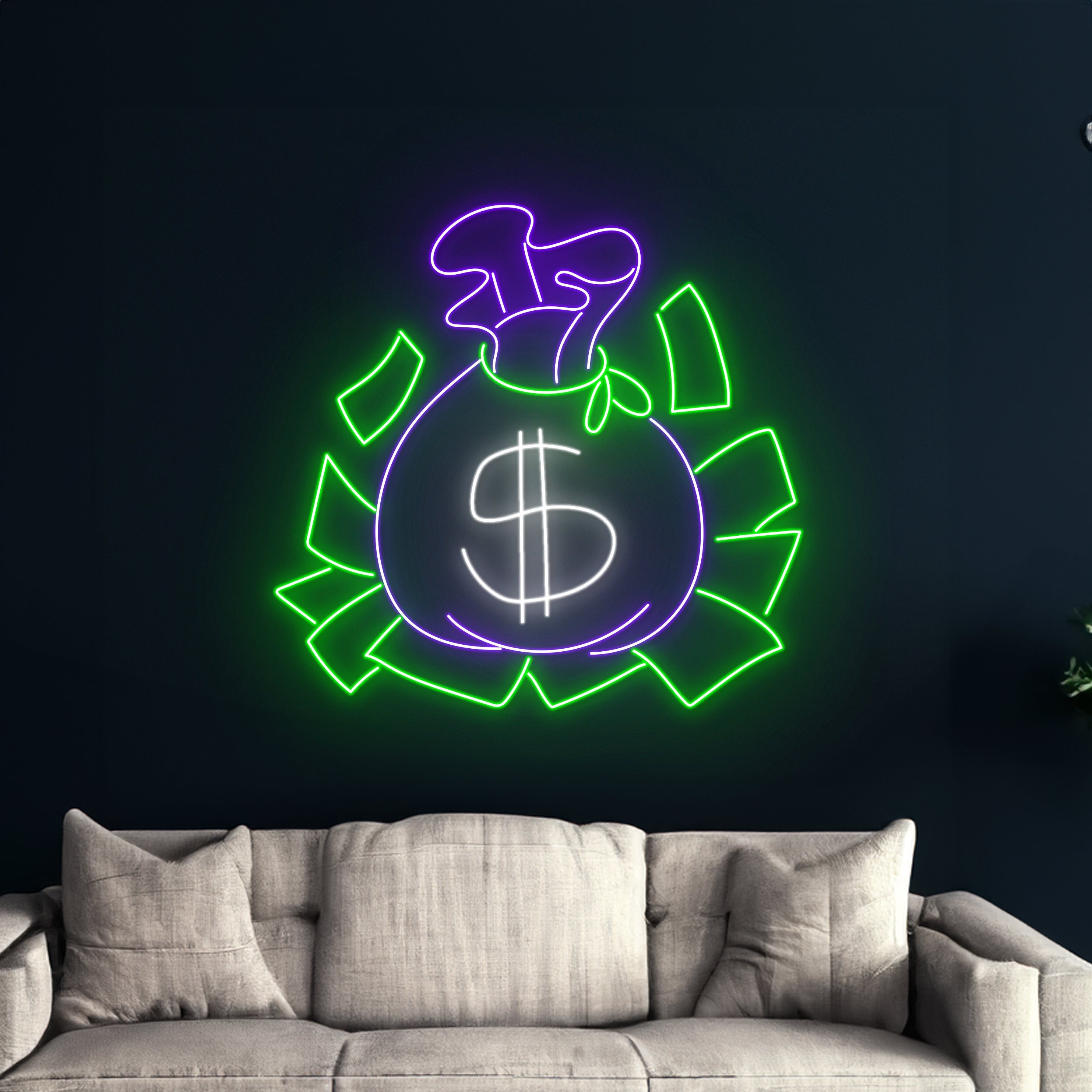 Money Bag Led Sign Dollars Led Light | Shineneon