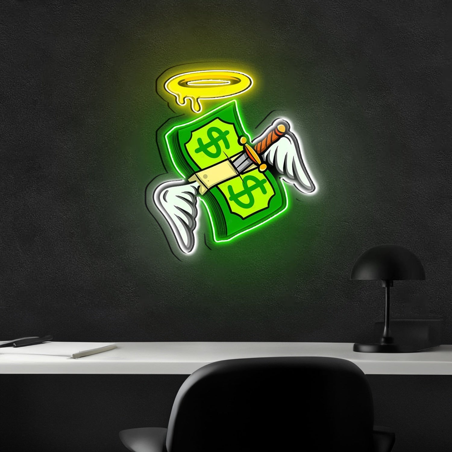 Money Floated Led Neon Sign X Acrylic Artwork | Shineneon