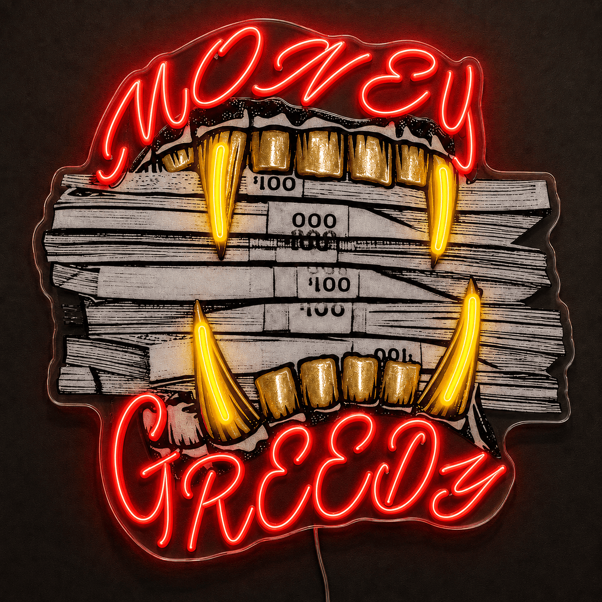 MONEY GREEDY Custom LED Neon Sign - Shineneon