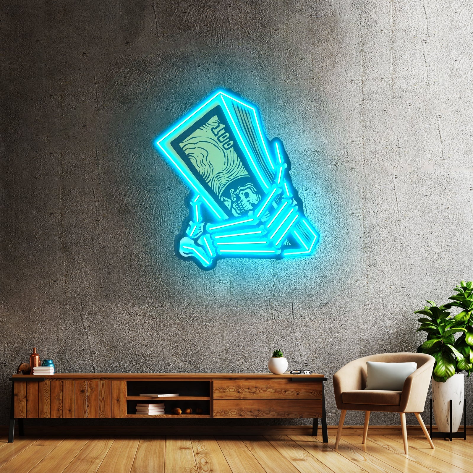 Money Hands Custom Led Signs Artwork For Sale - Shineneon