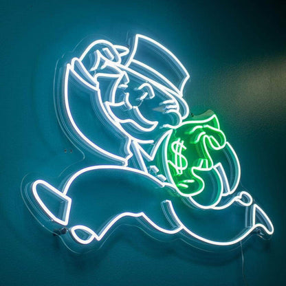 Money Man Led Neon Sign For Wealth And Prosperity Themes | Shineneon