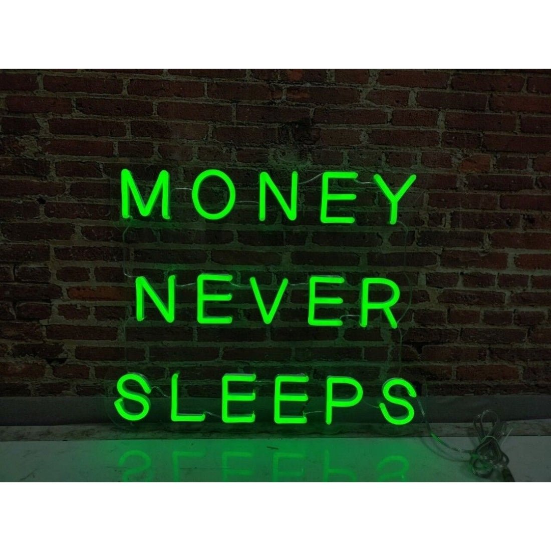 Money Never Sleeps Led Sign Business Neon Signs - Shineneon