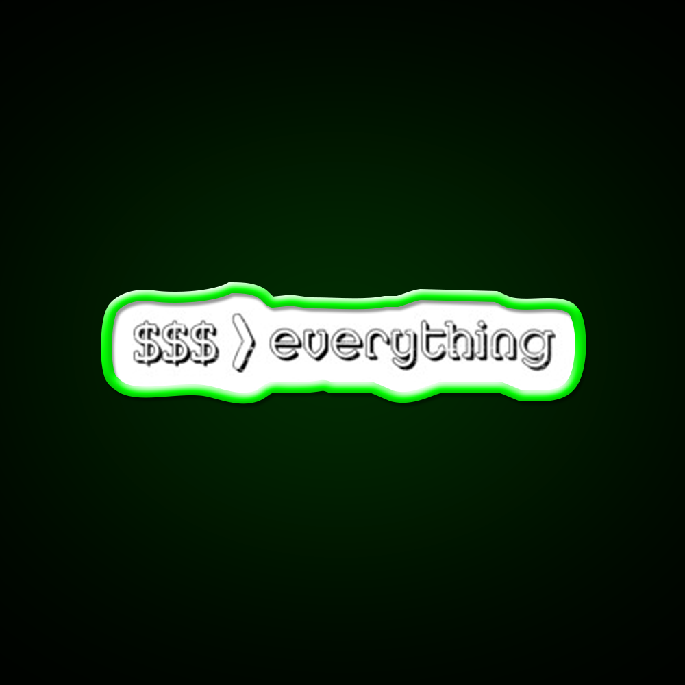 Money Over Everything Gym Fitness Led Neon Sign Rgb Color