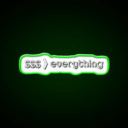 Money Over Everything Gym Fitness Led Neon Sign Rgb Color