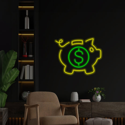 Money Pig Led Sign