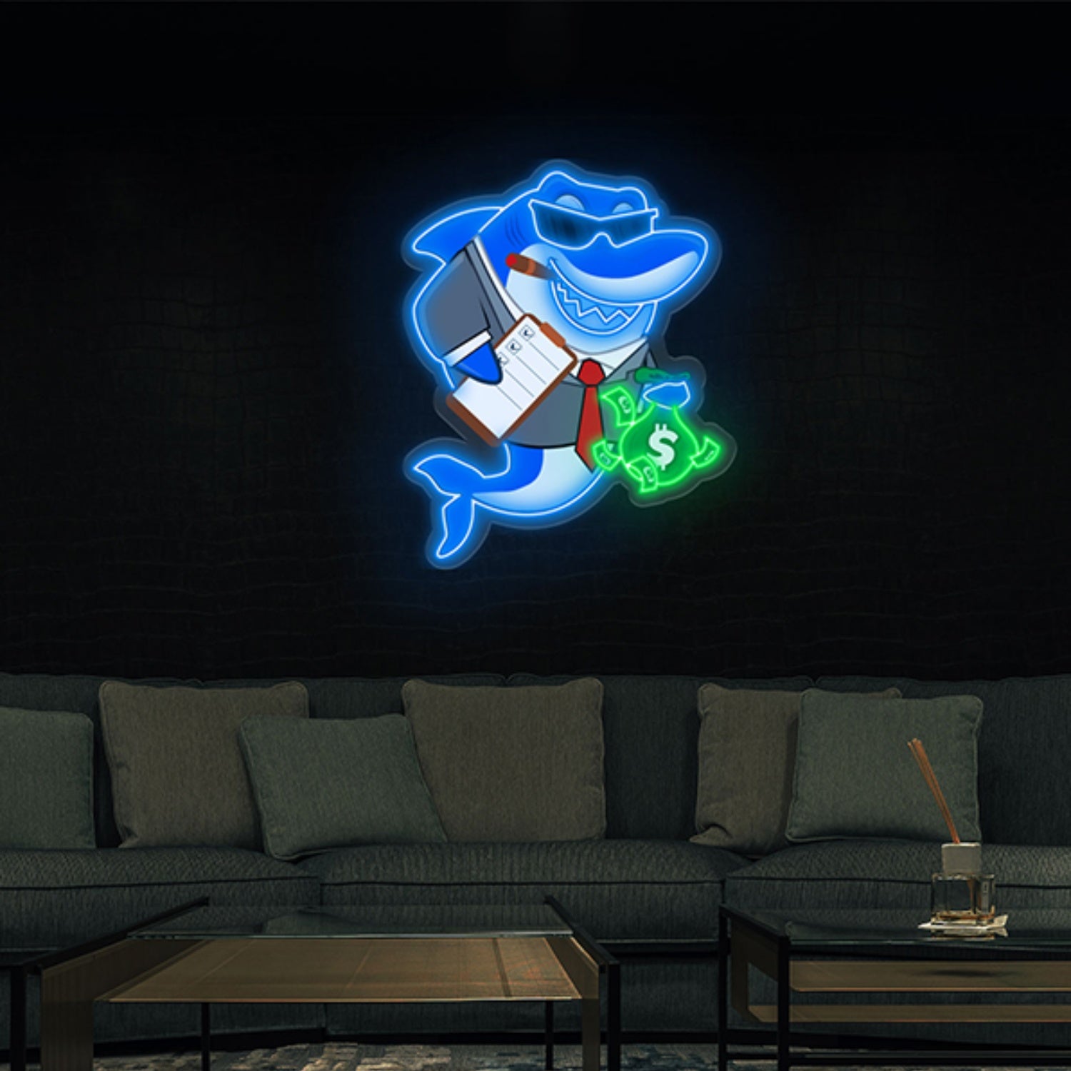 Money Shark Neon Sign Wall Art Decor | Shineneon