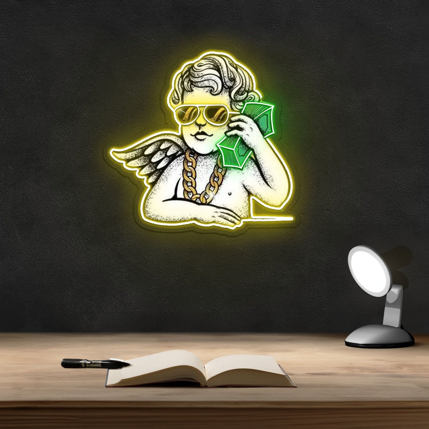 Money Talk Led Neon Sign X Acrylic Artwork | Shineneon