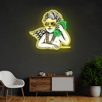 Money Talk Led Neon Sign X Acrylic Artwork | Shineneon