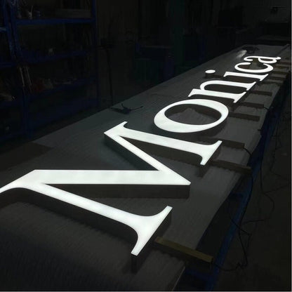 Monica 3D Frontlit Channel Letters Led Light Sign - Shineneon