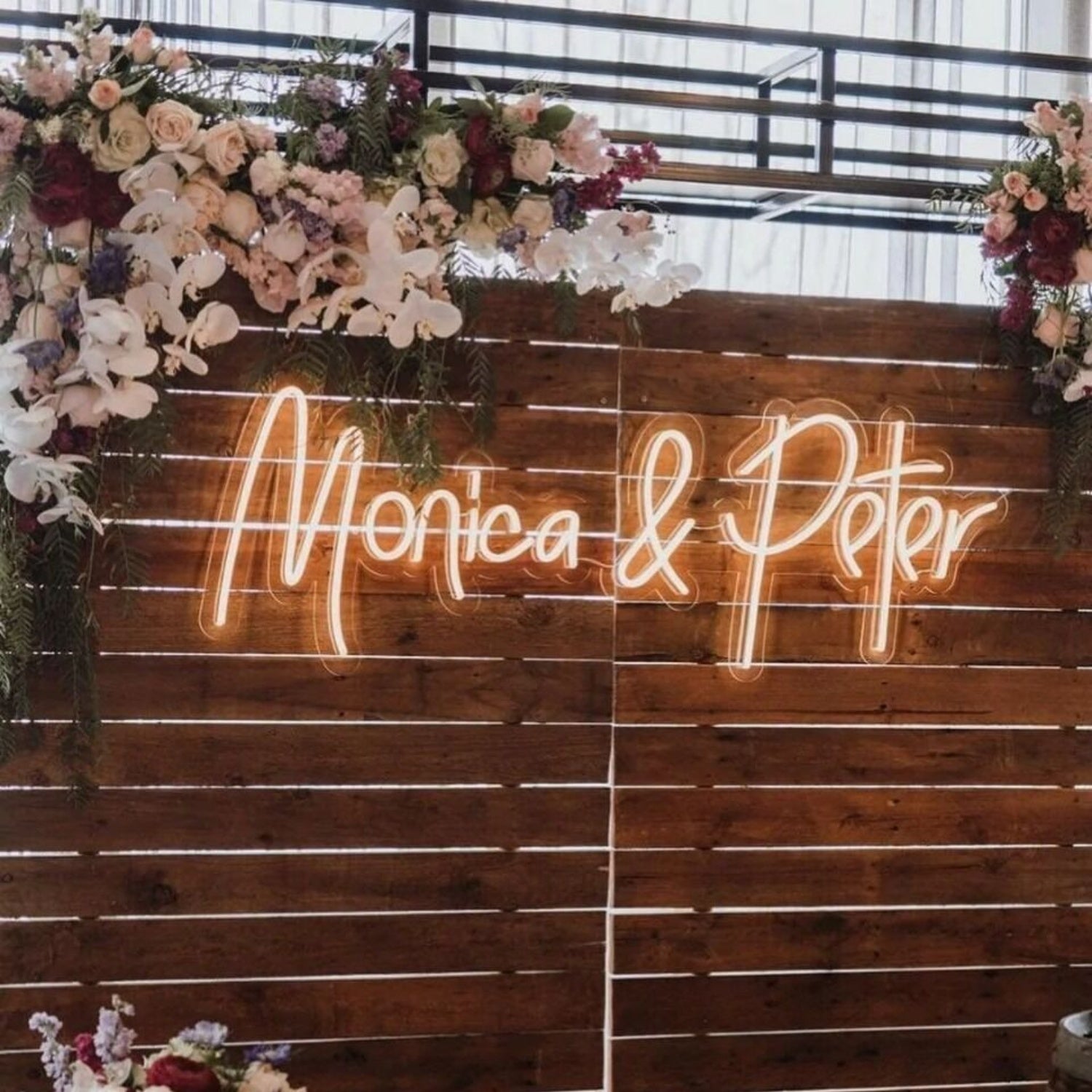 Monica And Peter Neon Name Signs For Wedding Party Decor | Shineneon
