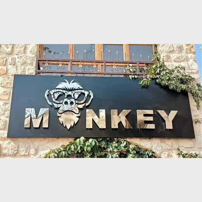 Monkey Big Logo 3D Backlit Channel Letters Led Light Sign - Shineneon