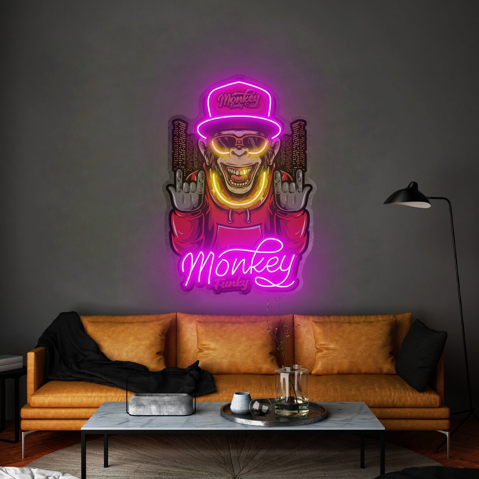 Monkey Gold Chain Led Neon Sign Light Custom Led Signs - Shineneon