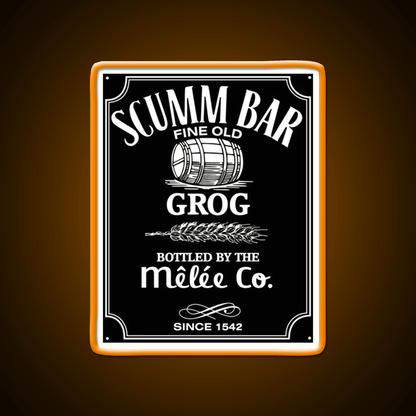 Monkey Island Scumm Bar Grog Gadgets Whiskey Drink Bar Led Neon Sign Rgb Color - Shineneon