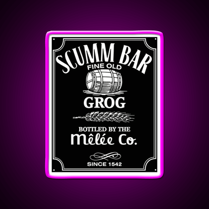 Monkey Island Scumm Bar Grog Gadgets Whiskey Drink Bar Led Neon Sign Rgb Color - Shineneon