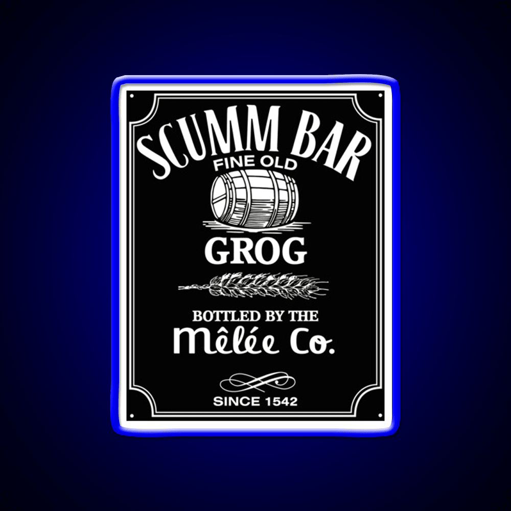 Monkey Island Scumm Bar Grog Gadgets Whiskey Drink Bar Led Neon Sign Rgb Color - Shineneon