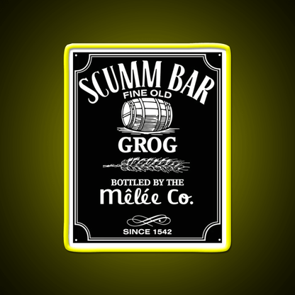Monkey Island Scumm Bar Grog Gadgets Whiskey Drink Bar Led Neon Sign Rgb Color - Shineneon