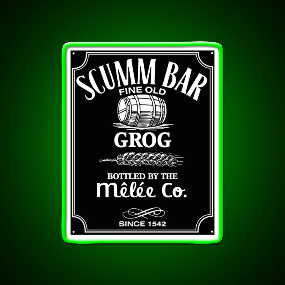 Monkey Island Scumm Bar Grog Gadgets Whiskey Drink Bar Led Neon Sign Rgb Color - Shineneon