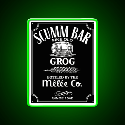 Monkey Island Scumm Bar Grog Gadgets Whiskey Drink Bar Led Neon Sign Rgb Color - Shineneon