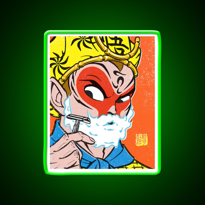 Monkey King Shaving Led Neon Sign Chinese Food Rgb Color