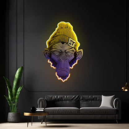 Monkey Neon Sign Chimpanzee Monkey Wall Art Led Acrylic Artwork For Sale - Shineneon