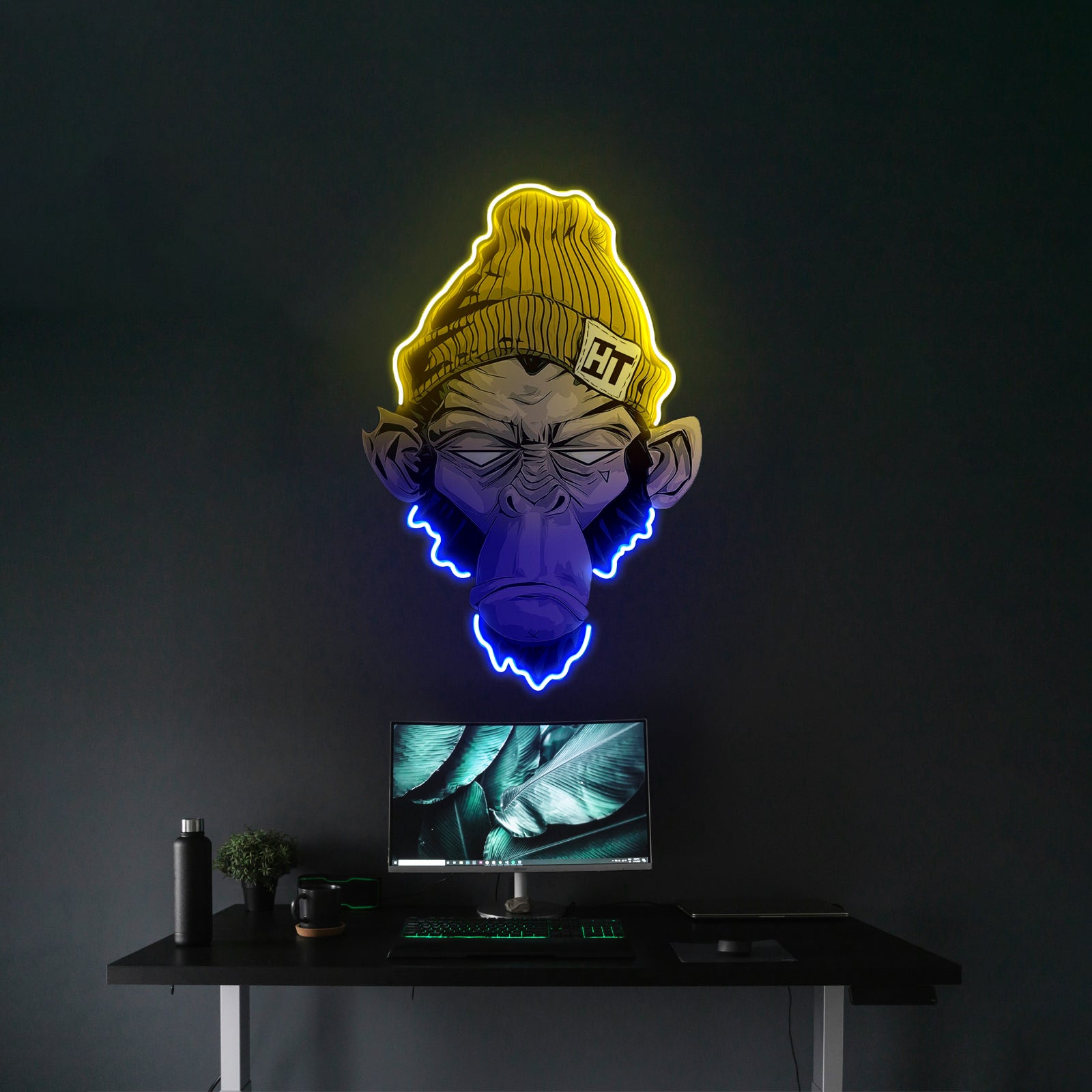 Monkey Neon Sign Chimpanzee Monkey Wall Art Led Acrylic Artwork For Sale