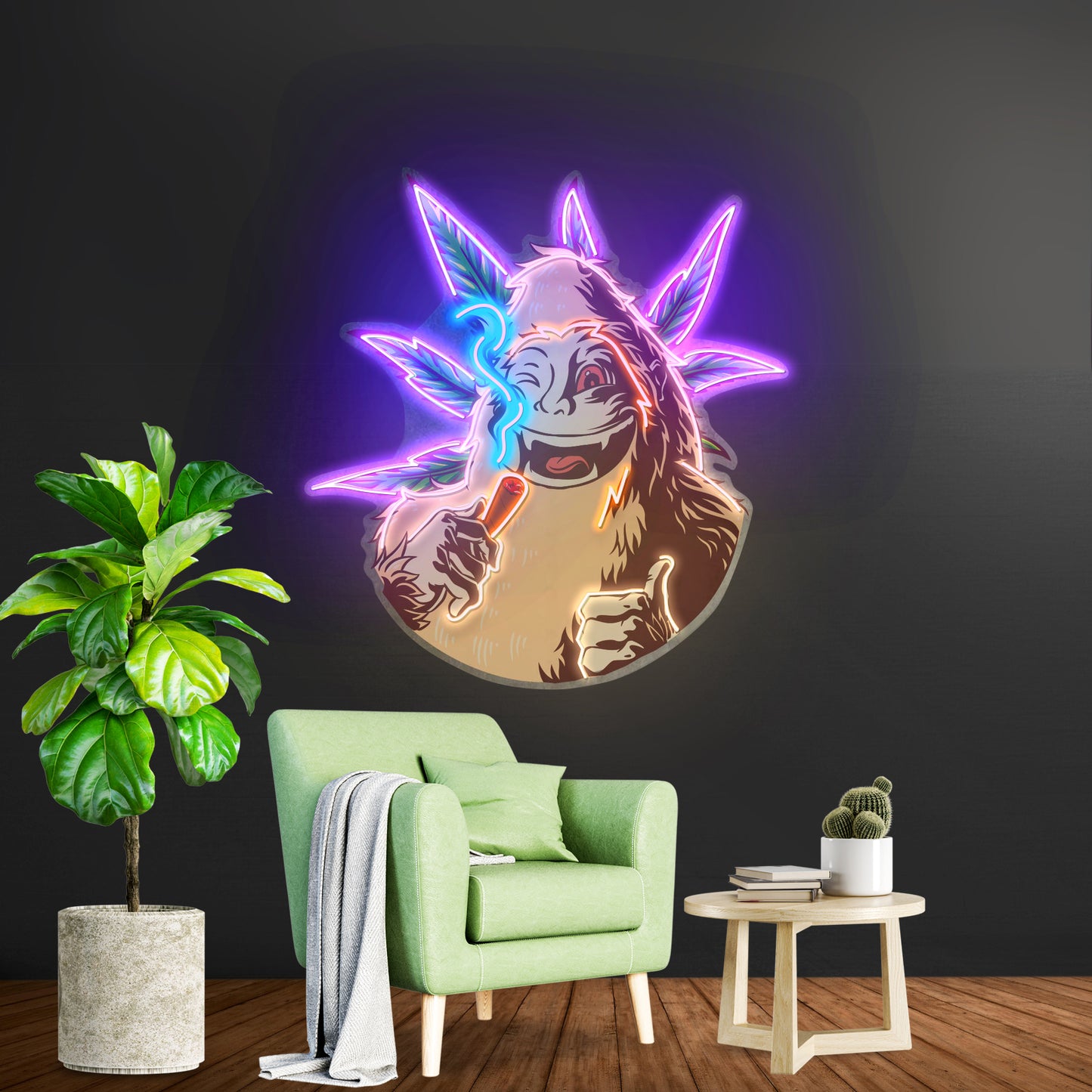 Monkey On Drugs Led Neon Sign Light Custom Led Signs