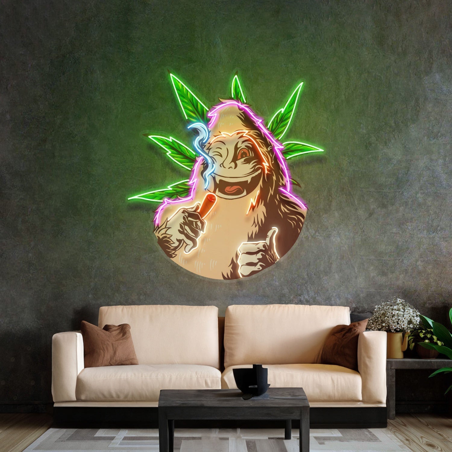 Monkey On Drugs Led Neon Sign Light Pop Art - Shineneon