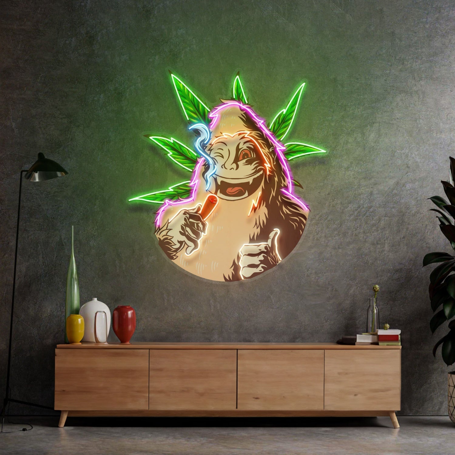 Monkey On Drugs Led Neon Sign Light Pop Art - Shineneon