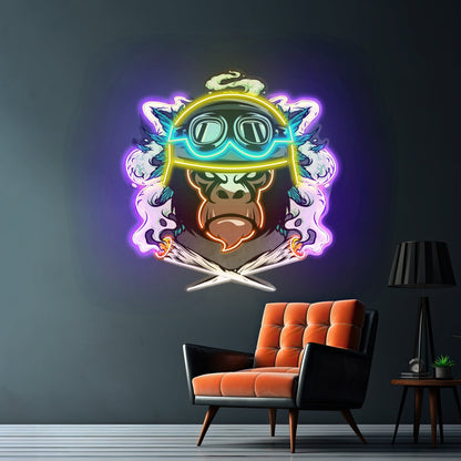 Monkey Soldier Led Neon Sign Light Custom Led Signs - Shineneon