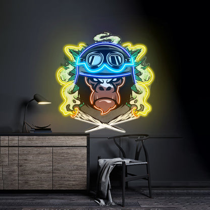 Monkey Soldier Led Neon Sign Light Custom Led Signs - Shineneon