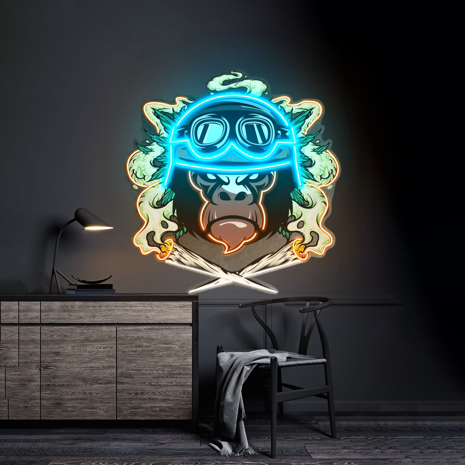 Monkey Soldier Led Neon Sign Light Custom Led Signs