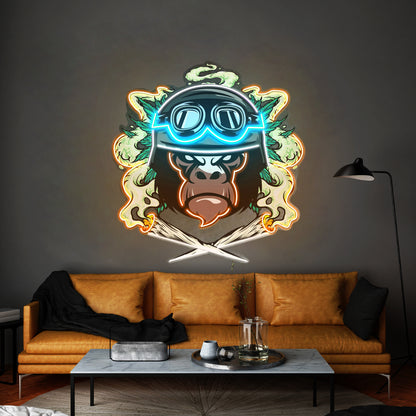 Monkey Soldier Led Neon Sign Light Custom Led Signs