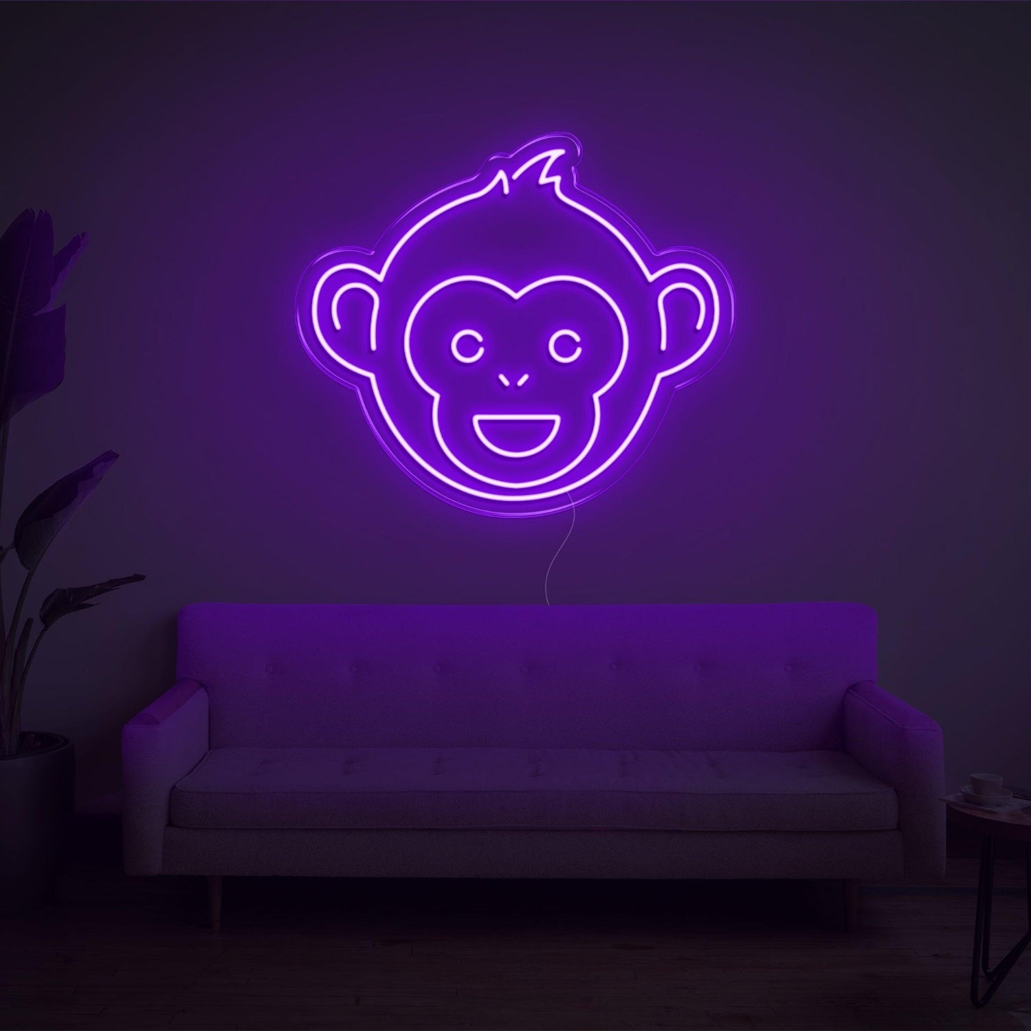 Monkey V2 Purple Cartoon Led Neon Sign For Living Room Kids Room Decor | Shineneon