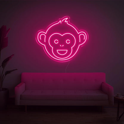 Monkey V2 Purple Cartoon Led Neon Sign For Living Room Kids Room Decor | Shineneon