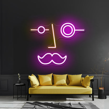 Monsieur By Jonathan Adler Aesthetic Neon Signs - LED neon sign close-up detail