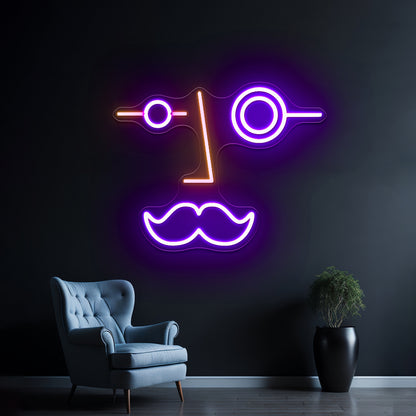 Monsieur By Jonathan Adler Aesthetic Neon Signs - Neon sign mounted on wall in room