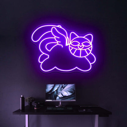 Monsieur Chat Funny Cat Artistic Neon Signs Wall Art Led Signs - Shineneon