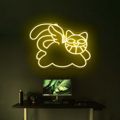 Monsieur Chat Funny Cat Artistic Neon Signs Wall Art Led Signs - Shineneon