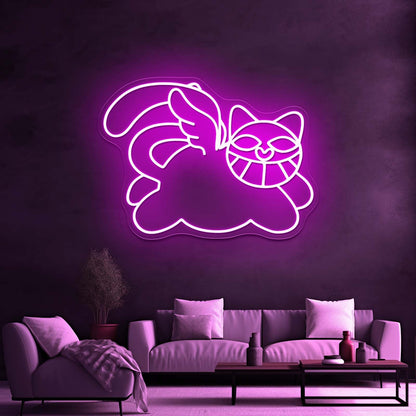 Monsieur Chat Funny Cat Artistic Neon Signs Wall Art Led Signs - Shineneon